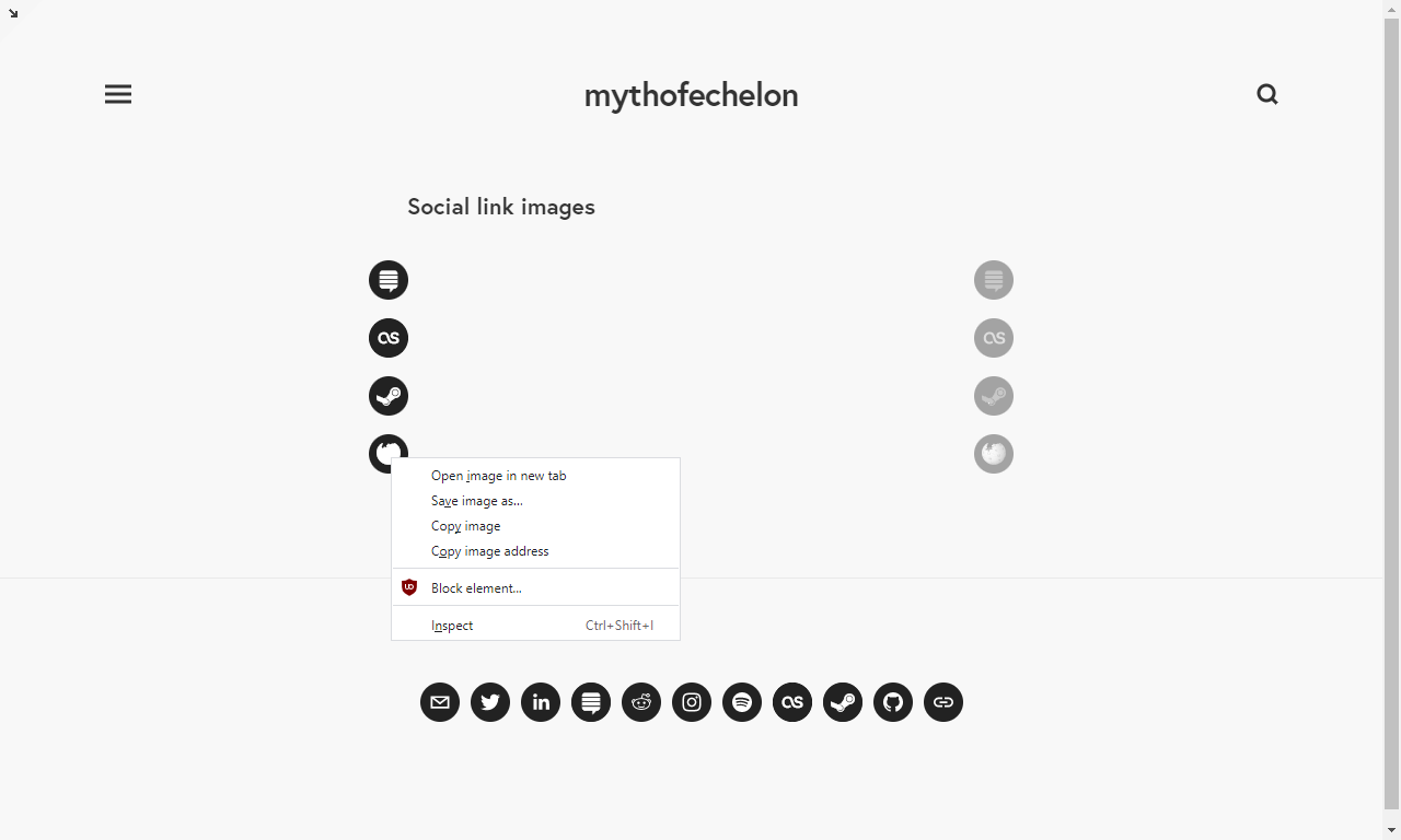 How to make custom Squarespace Tudor social links — mythofechelon